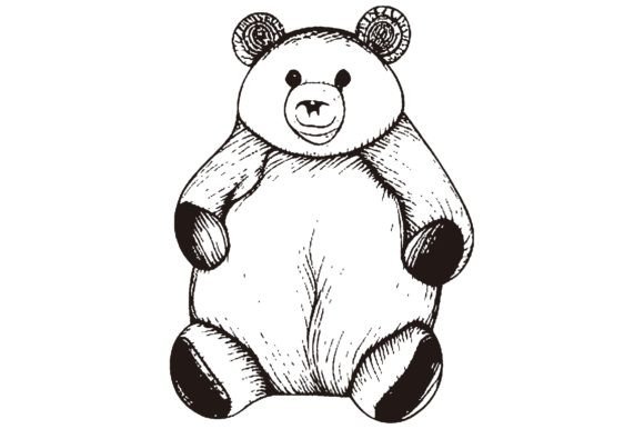 Download Cute Bear Line Art Vector - Bear Collection