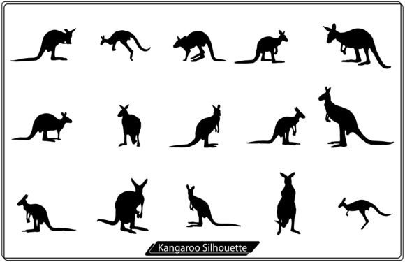 Download Kangaroo Vector Silhouette Isolated - Isolated Collection