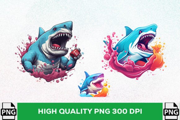 Download Shark Eating a Gummy Bear Illustration - Bear Collection