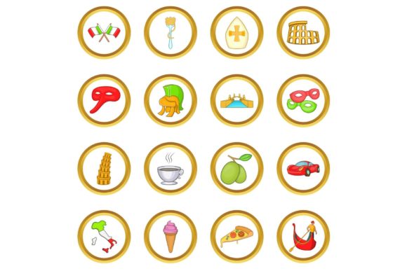 Download Italy Vector Set, Cartoon Style - Italy vector Collection