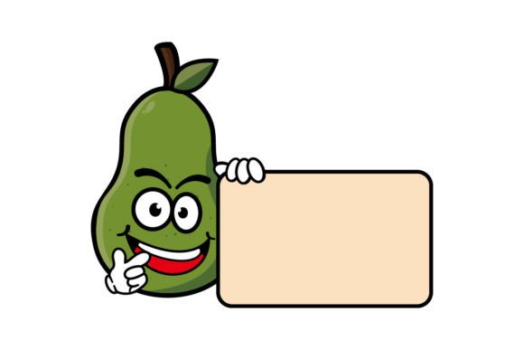 Download Cute Smiling Avocado Cartoon Character - Premium Bundle