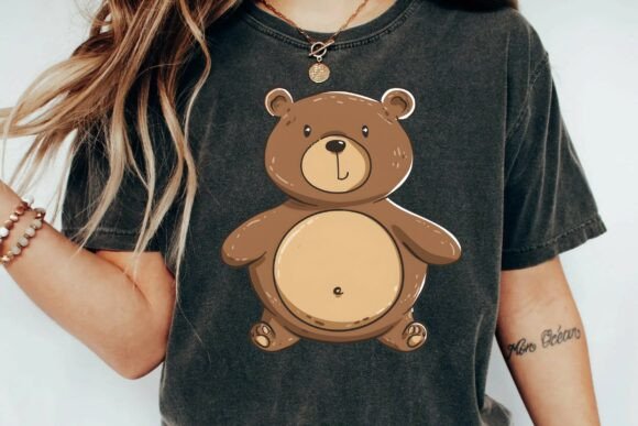 Download Cute Brown Teddy Bear Illustration Cartoon Character Clipart for Nursery Decor Png - Bear Collection