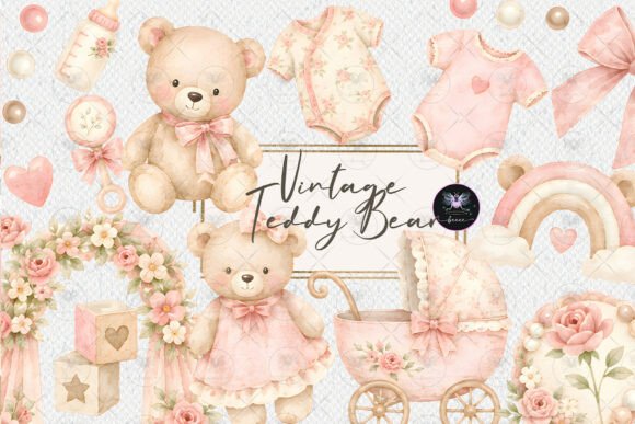 Download Vintage Teddy Bear Clipart - Bear Collection