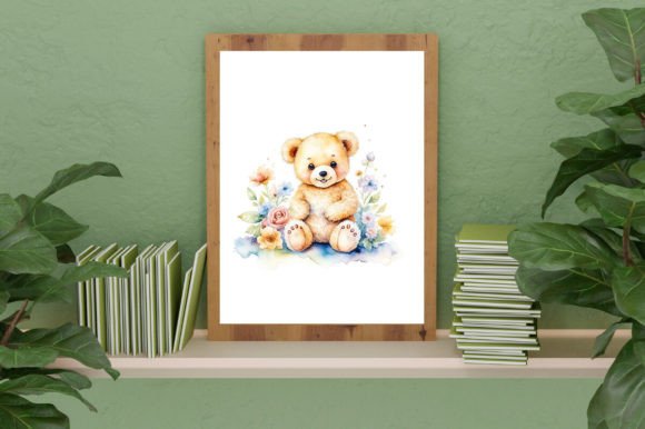 Download Watercolor Cute Baby Teddy Bear Graphic - Bear Collection