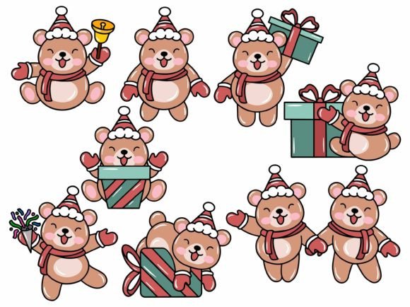 Download Christmas Day Bear Illustration - Bear Collection