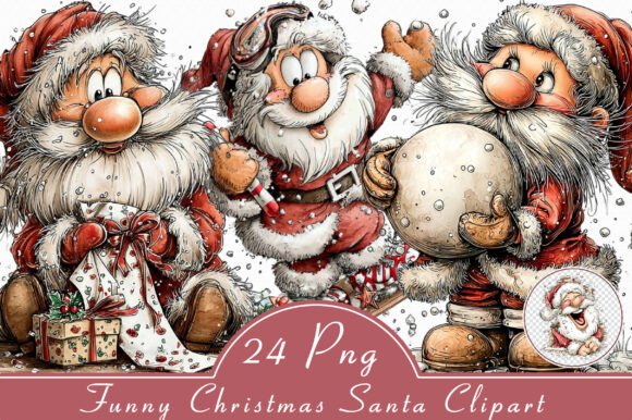 Download Funny Christmas Santa Clipart - Santa Collection