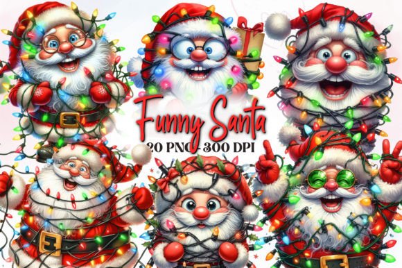 Download Funny Santa Claus Christmas Clipart - Santa Collection
