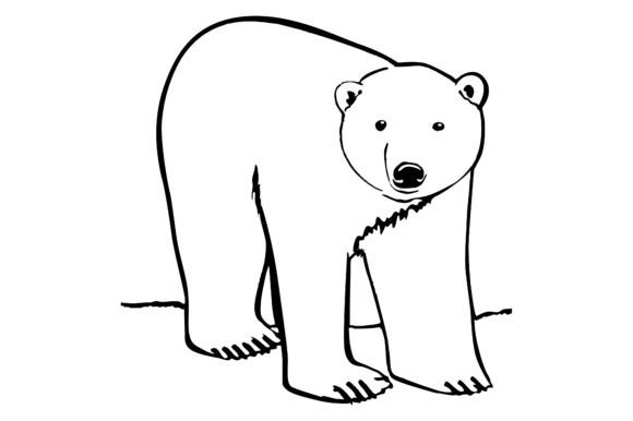 Download Polar Bear Line Art Vector - Bear Collection