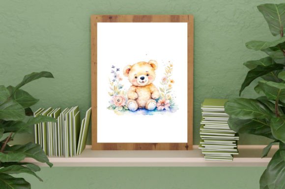 Download Watercolor Cute Baby Teddy Bear Graphic - Bear Collection