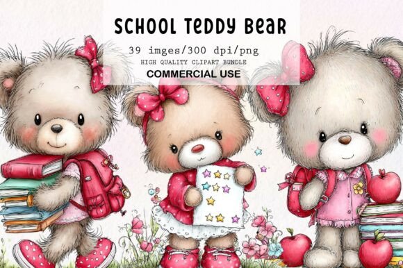 Download Back to School Teddy Bear Clipart - Bear Collection