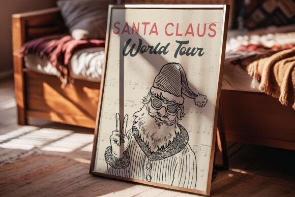 Download Retro Santa Claus Print - Santa Collection