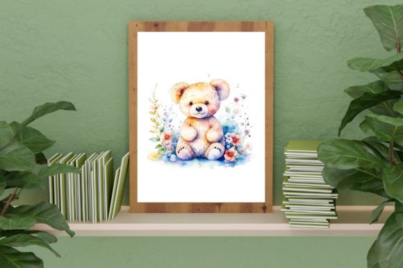 Download Watercolor Cute Baby Teddy Bear Graphic - Bear Collection