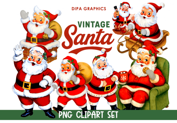 Download Vintage Santa Claus Retro Christmas - Santa Collection