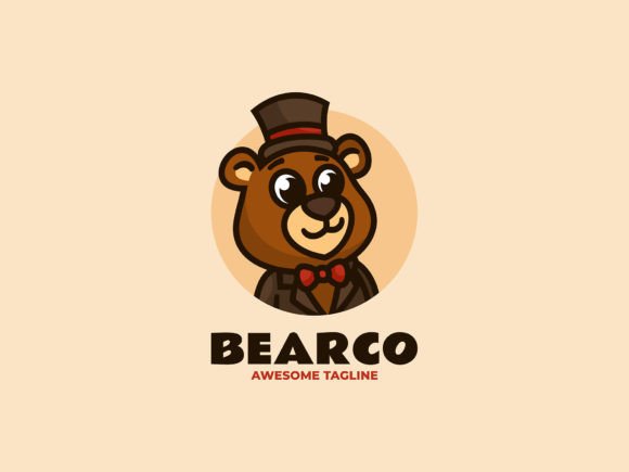 Download Bear Mascot Cartoon Logo - Bear Collection