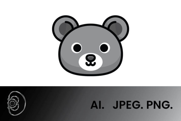 Download Greyscale Cute Honey Bear Illustration - Bear Collection