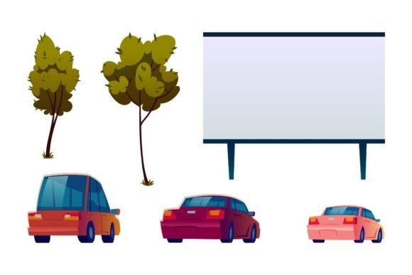 Download Car Street Cinema Isolated Elements - Isolated Collection