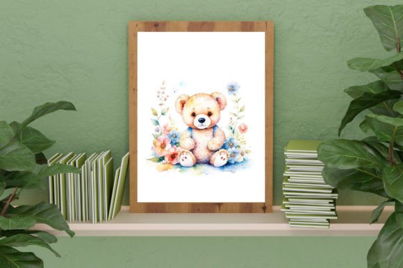 Download Watercolor Cute Baby Teddy Bear Graphic - Bear Collection