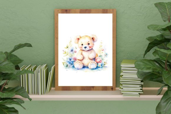 Download Watercolor Cute Baby Teddy Bear Graphic - Bear Collection