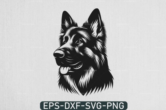 Download German Shepherd Svg , Dog Head Svg - Dog head Collection