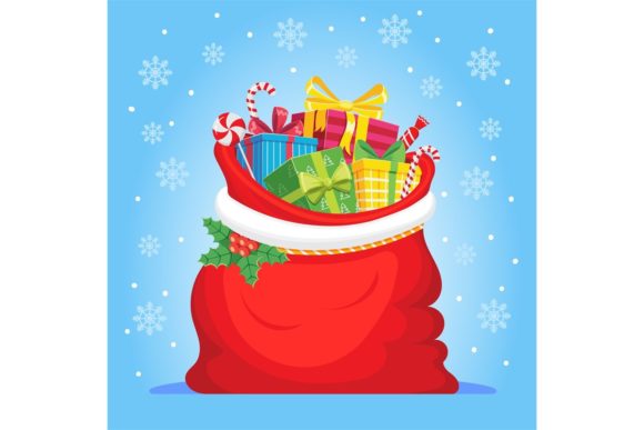 Download Santa Claus Gifts in Bag - Santa Collection