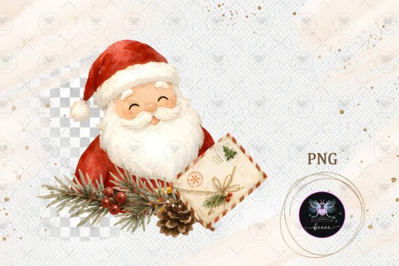 Download Santa Claus with Christmas Letter PNG - Santa Collection
