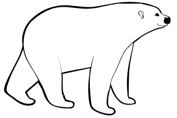 Download Polar Bear Line Art Coloring - Bear Collection
